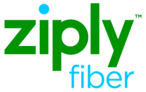 The Ziply Fiber logo, with Ziply in green and Fiber in light blue